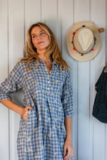 Mandalay Lee Gingham Shirtdress Midi