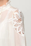Once Was SEVILLA COTTON SILK CUSTOM LACE DETAIL SHIRT