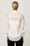 Once Was SEVILLA COTTON SILK CUSTOM LACE DETAIL SHIRT