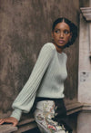 Once Was SOLANA BABY ALPACA WOOL BLEND POINTELLE KNIT TOP