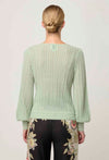 Once Was SOLANA BABY ALPACA WOOL BLEND POINTELLE KNIT TOP