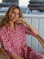 Mandalay Lee Gingham Shirtdress Midi