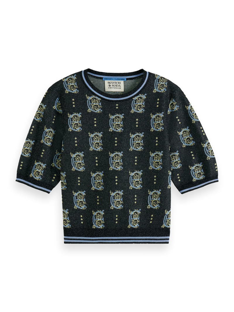 Scotch & Soda Jacquard Cropped Jumper