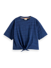 Scotch & Soda Boxy Fit Tie Front Marl T-Shirt