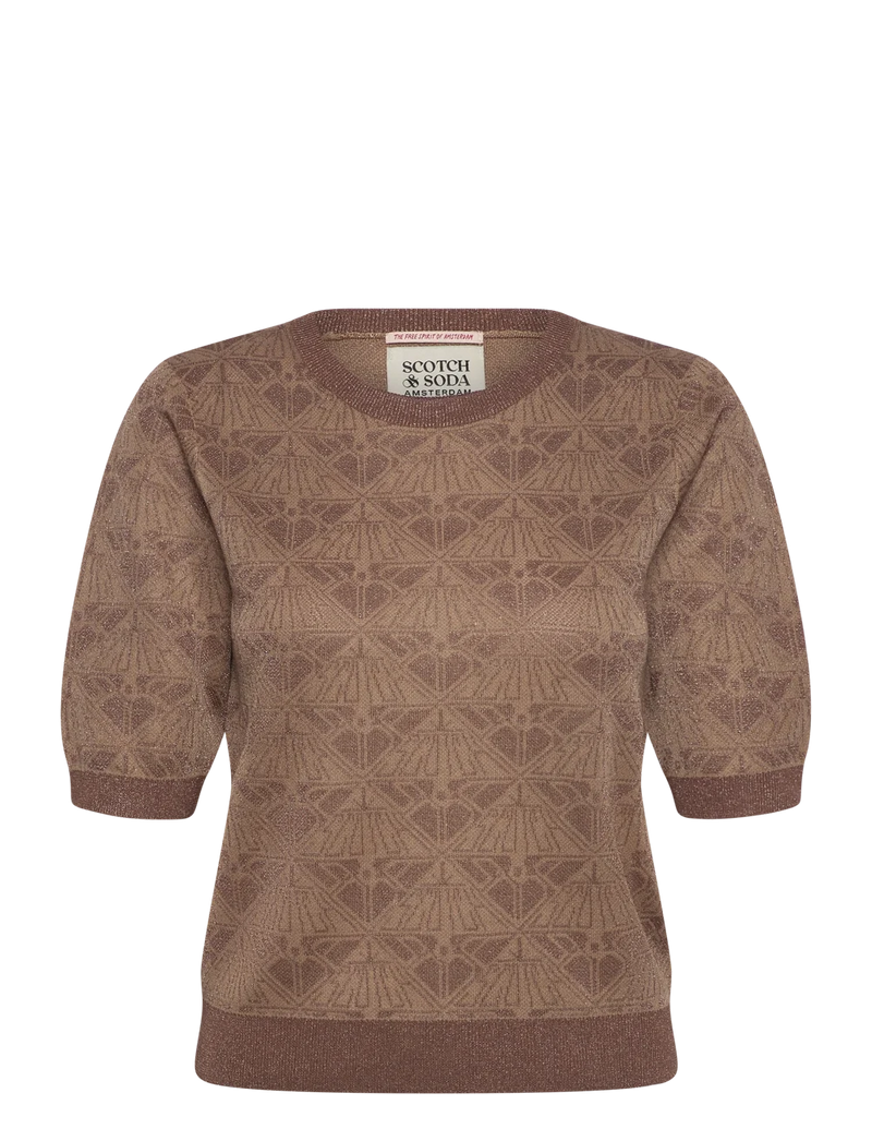 Scotch & Soda Monogram Jacquard Cropped Jumper