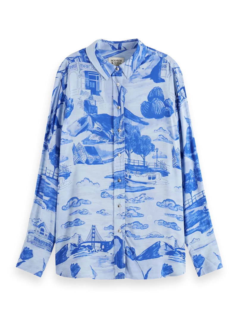 Scotch & Soda Printed Relaxed Fit Shirt