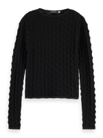 Scotch & Soda Textured Stitch Fitted Knit Jumper