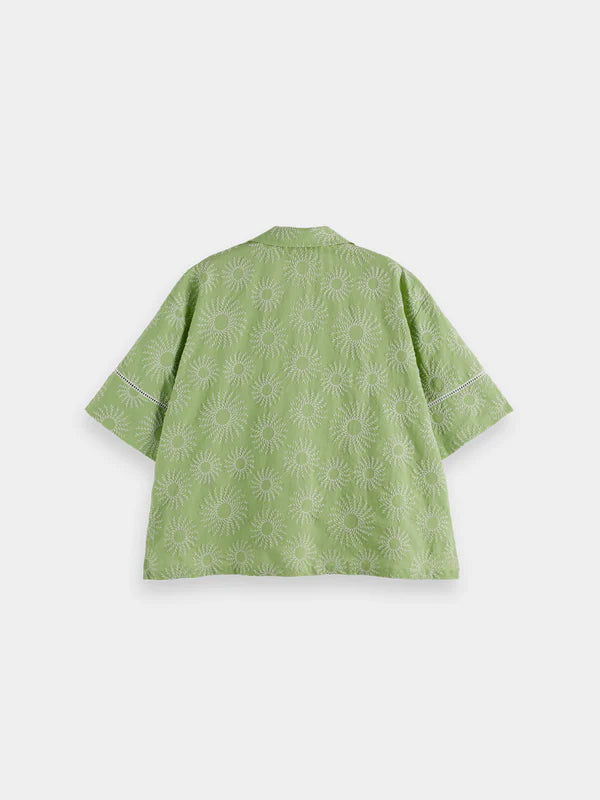 Scotch & SodaCotton Linen Embroidered Shirt