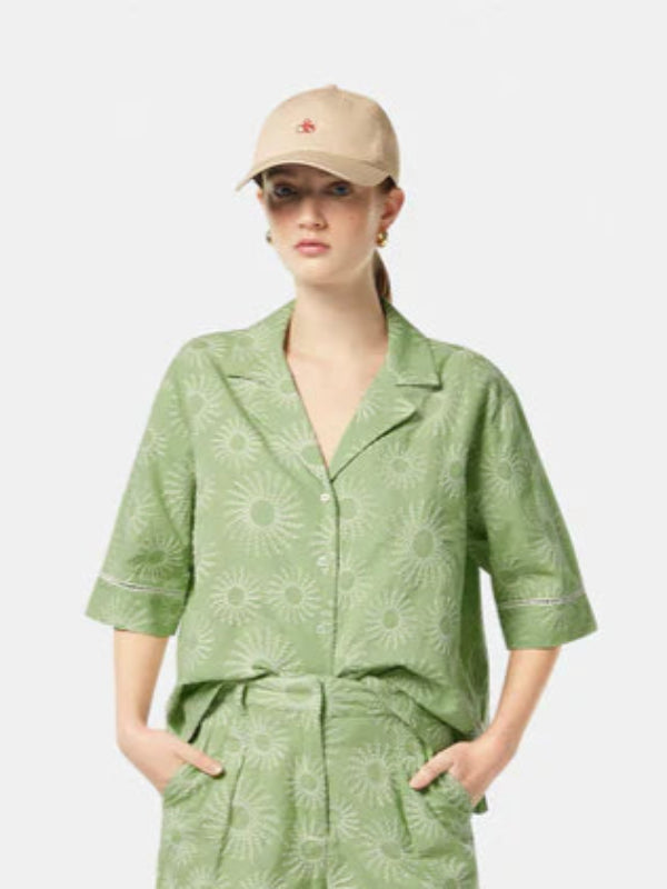 Scotch & SodaCotton Linen Embroidered Shirt