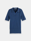 Scotch & Soda Rib Polo Neck S/S Pullover