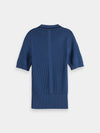 Scotch & Soda Rib Polo Neck S/S Pullover