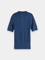 Scotch & Soda Rib Polo Neck S/S Pullover