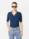 Scotch & Soda Rib Polo Neck S/S Pullover