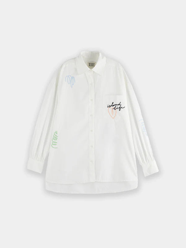 Scotch & Soda Embroidered Poplin Shirt
