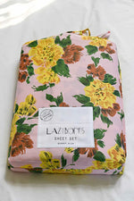 Lazybones Sheet set in Zinnia *organic cotton