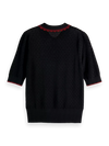 Scotch & Soda Pointelle Collared Knitted Tee