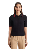 Scotch & Soda Pointelle Collared Knitted Tee