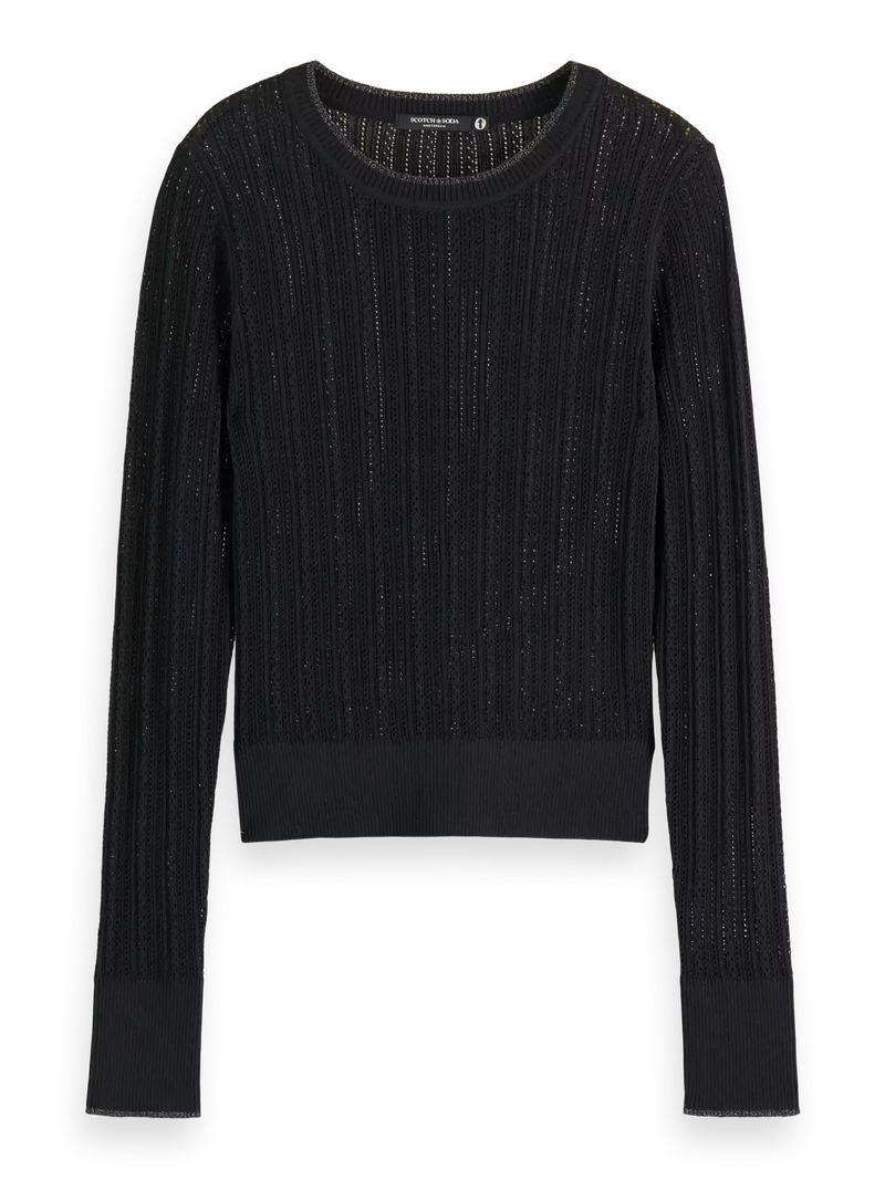 Scotch & Soda Pointelle Cropped Jumper