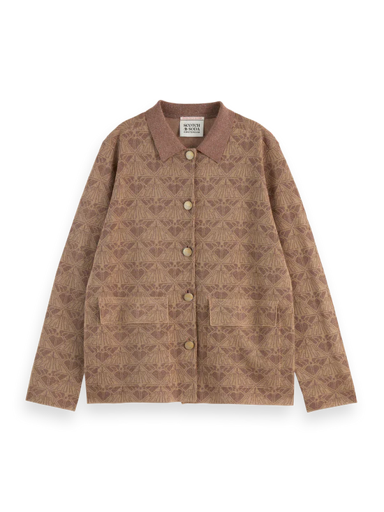 Scotch & Soda Monogram Jacquard Knitted Jacket