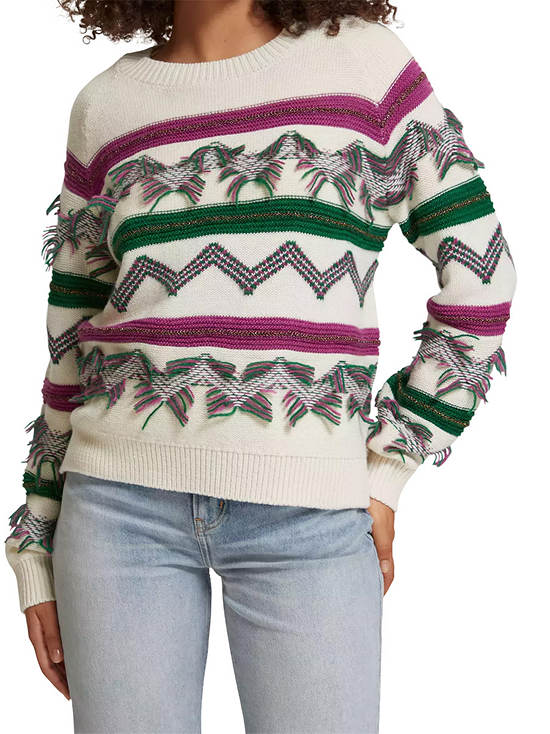 Scotch & Soda Fringe Jacquard Jumper