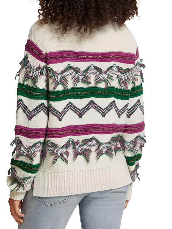 Scotch & Soda Fringe Jacquard Jumper