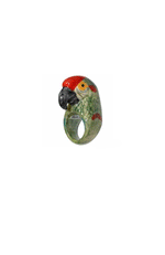 Green Parrot Porcelain Ring