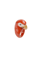 Red Parrot Porcelain Ring