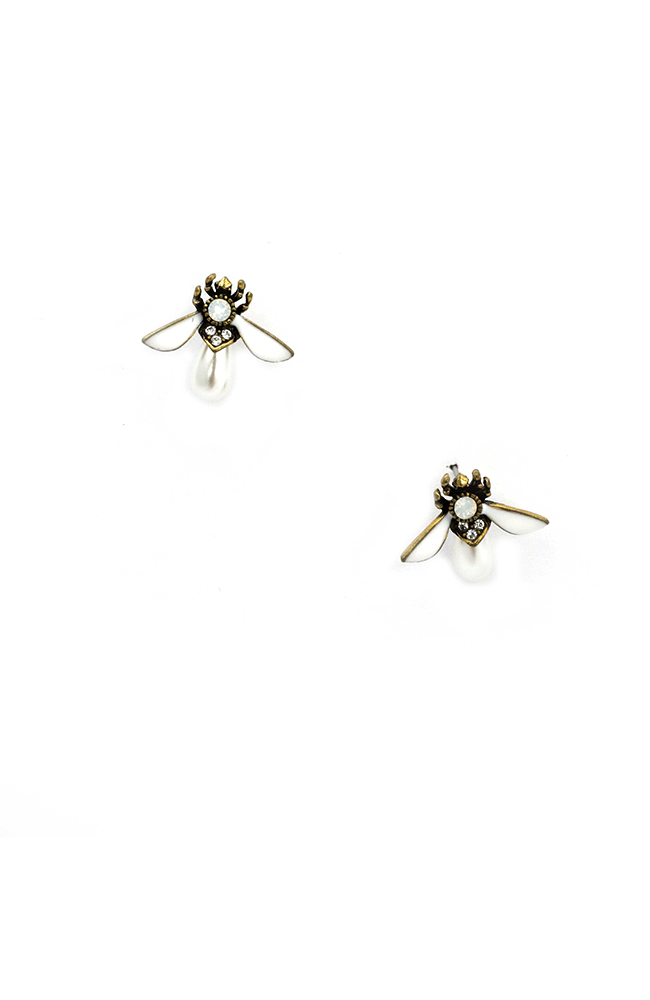 Zoda Jewelled Bee Stud Earrings